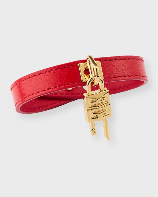 Givenchy Mini Golden Lock Leather Bracelet