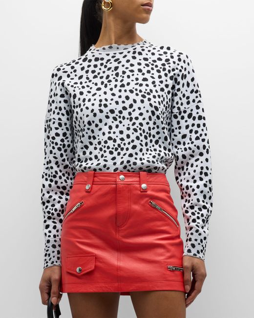 Moschino Jeans Leopard Jacquard Sweater