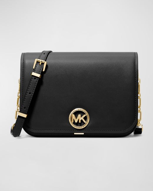 Michael Michael Kors Delancey Medium Leather Crossbody Bag