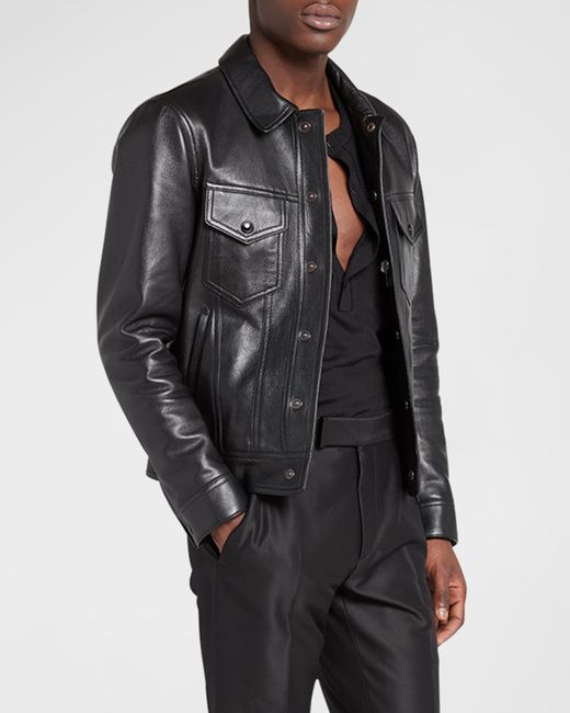 Tom Ford Grained Leather Blouson Jacket