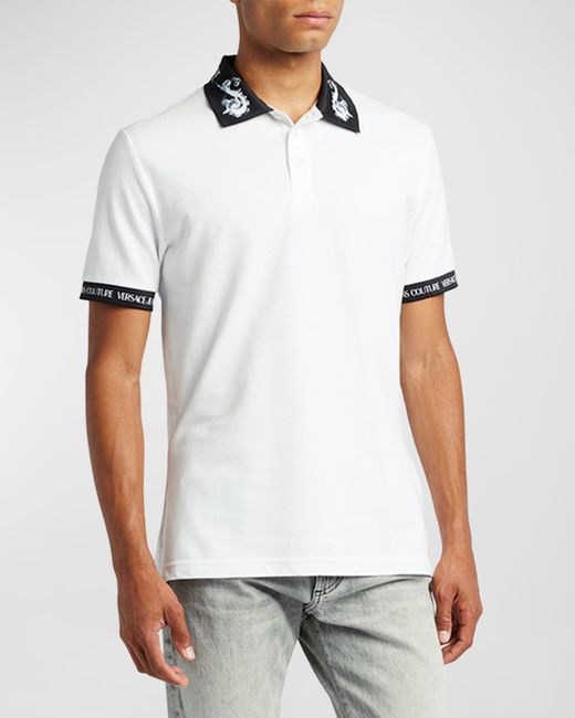 Versace Jeans Couture Pique Polo Shirt with Logo Tipping