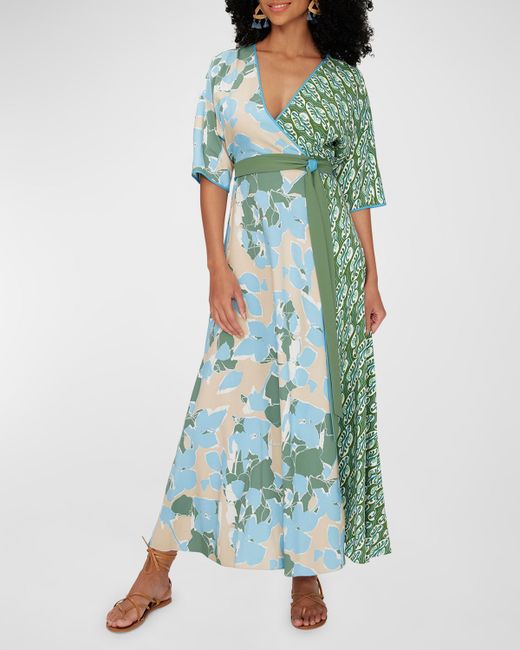 Diane von Furstenberg Eloise Print Wrap Maxi Dress