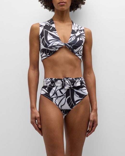 Ramy Brook Palm Printed Oliwia Bikini Top