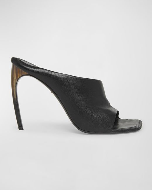 Ferragamo Nymphe Asymmetrical Leather Mule Sandals