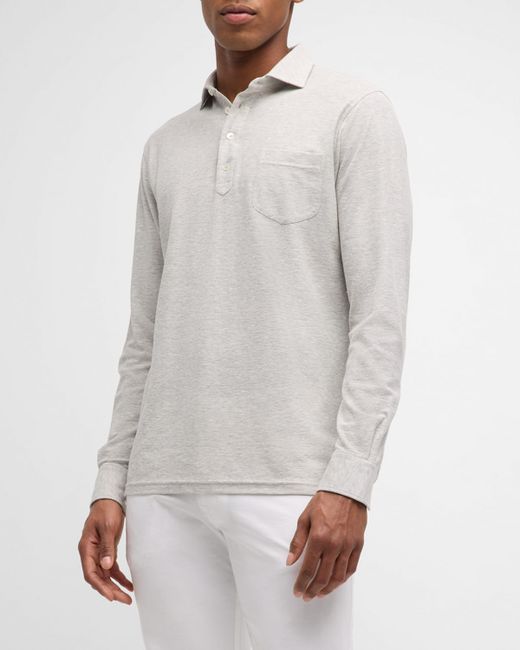 Peter Millar Croxley Long-Sleeve Polo Shirt