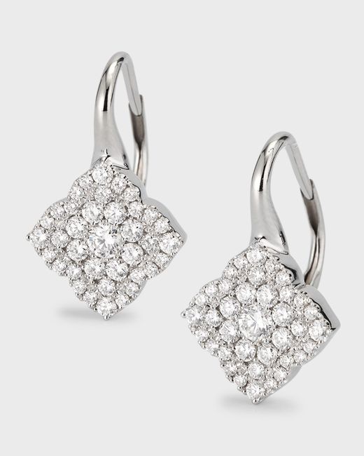 Frederic Sage 18k Gold Medium Fleur DAmour Diamond Earrings