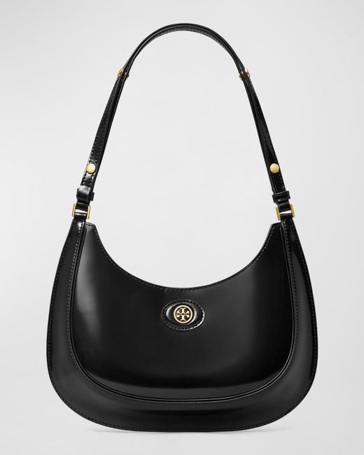 Tory Burch Robinson Crescent Leather Convertible Shoulder Bag