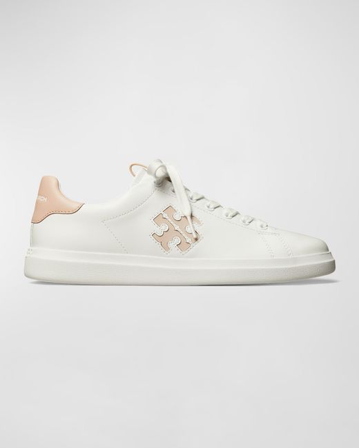 Tory Burch Double T Howell Low-Top Leather Sneakers