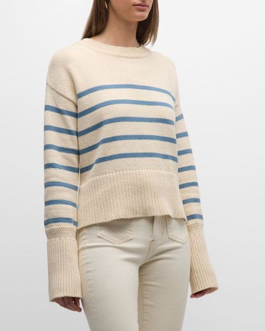 Veronica Beard Jeans Andover Striped Pullover Sweater