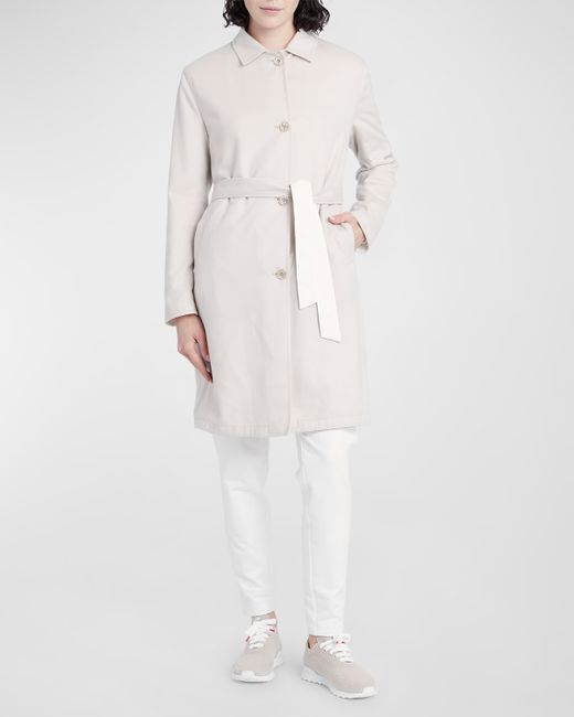 Kiton Reversible Belted Cashmere Trench Coat