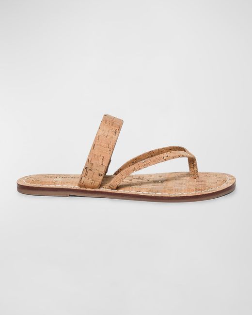 Bernardo Cork Flat Thong Slide Sandals