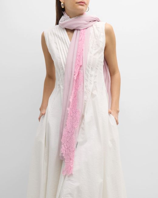 Bindya Accessories Lace Cashmere Silk Evening Wrap