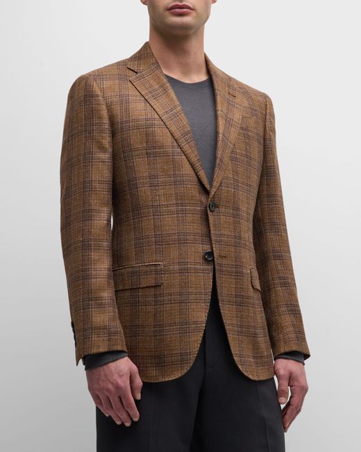 Emporio Armani Plaid Wool-Blend Sport Coat