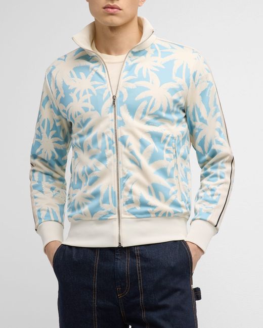 Palm Angels Allover Palm-Print Track Jacket