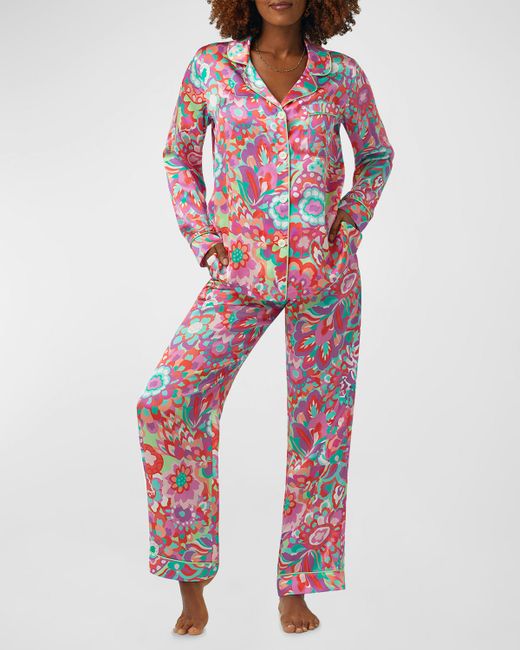 Bedhead Pajamas -Print Silk Satin Pajama Set