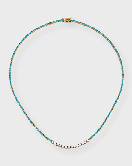 Jennifer Meyer 18k Gold Multi-Stone Tennis Necklace