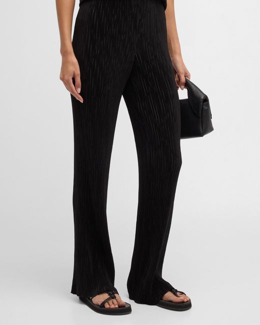 Lafayette 148 New York Parkside Pleated High-Rise Satin Pants
