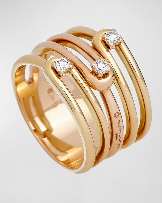 Krisonia 18K Gold Ring with 3 Diamonds 7