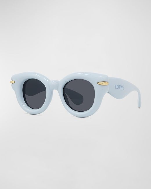 Loewe Inflated Acetate-Nylon Round Sunglasses