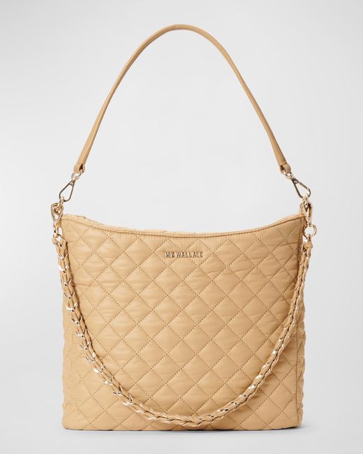 MZ Wallace Crosby Quilted Nylon Hobo Bag
