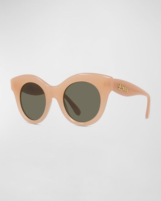 Loewe Curved Logo Acetate Nylon Cat-Eye Sunglasses