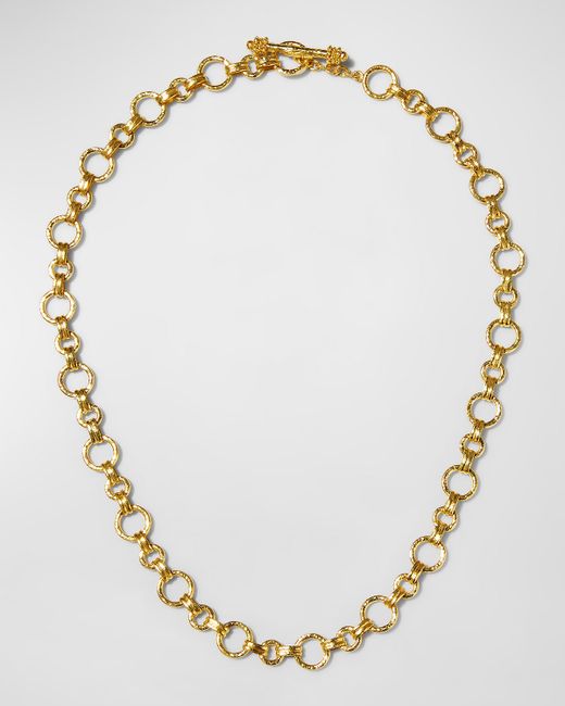 Elizabeth Locke Bellariva 19k Gold Toggle Necklace 17L