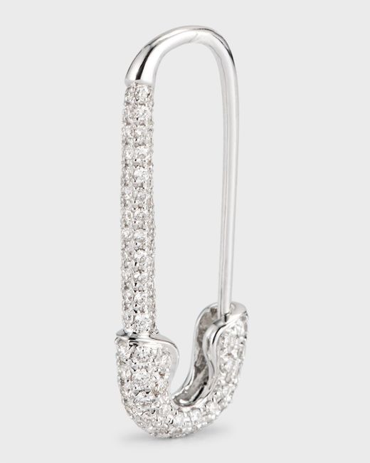 Anita Ko 18k Gold Diamond Safety Pin Earring Single Right