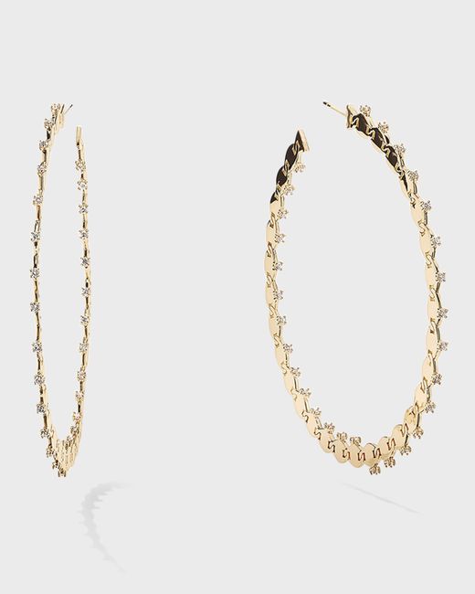 Lana Jewelry /Out Diamond Multi Solo Mega Nude Hoop Earrings