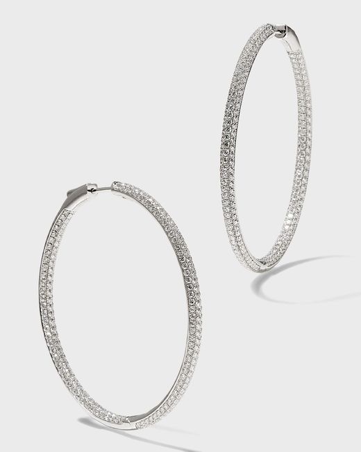 Anita Ko 18k Gold Large Diamond Hoop Earrings