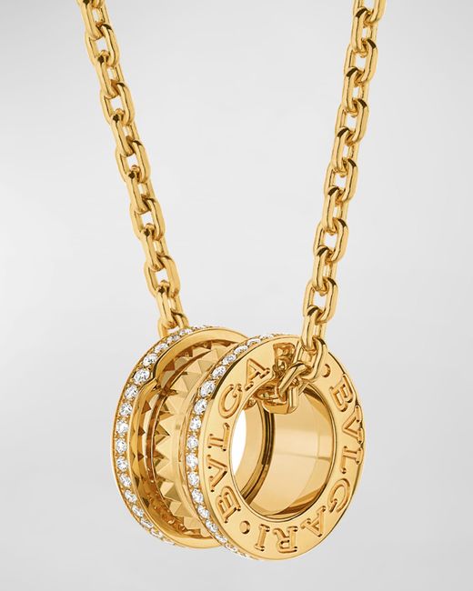 Bvlgari B.Zero1 Pendant Necklace Gold and Diamonds 24L