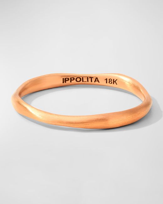 Ippolita Thin Matte Squiggle Ring 18K Rose Gold