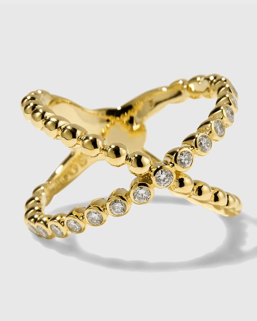 Lagos 18k Caviar Gold X Ring 7