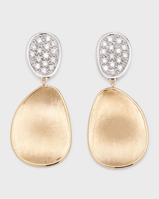 Marco Bicego Lunaria Two-Drop Diamond Earrings