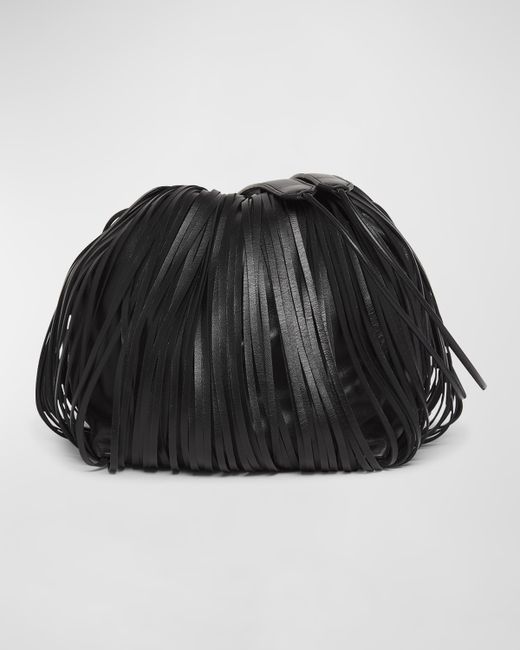 Jil Sander Dumpling Fringe Leather Crossbody Bag