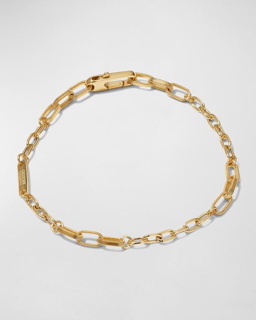 Marco Bicego 18K MIXED COILED OPEN CHAIN LINK BRACELET 8