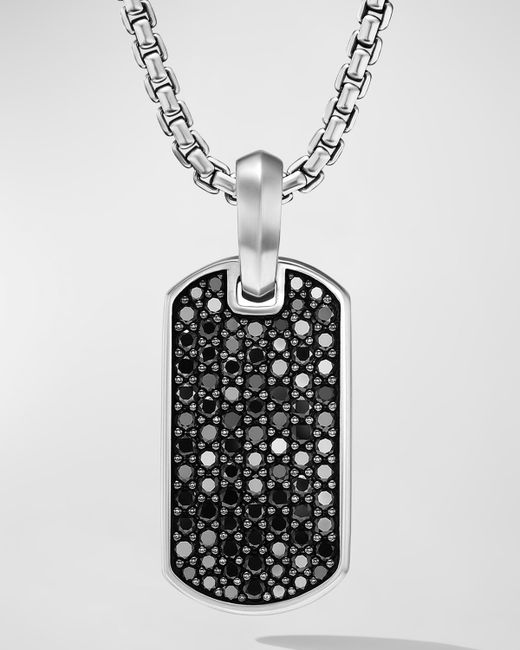 David Yurman Chevron Tag Enhancer with Diamonds 21mm