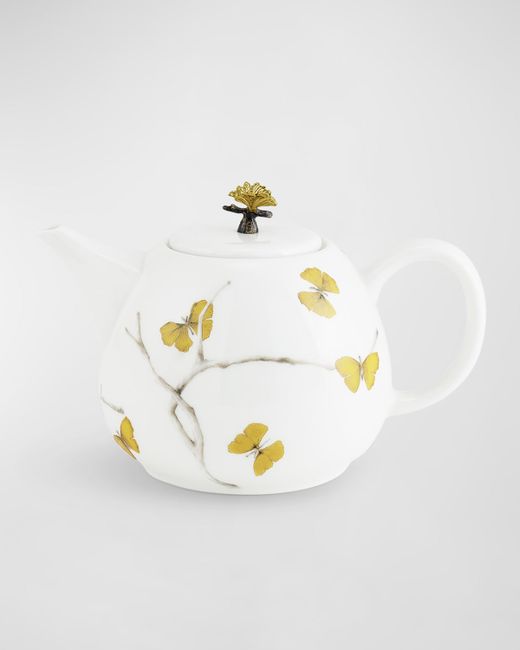 Michael Aram Butterfly Ginkgo Porcelain Teapot 34 oz.