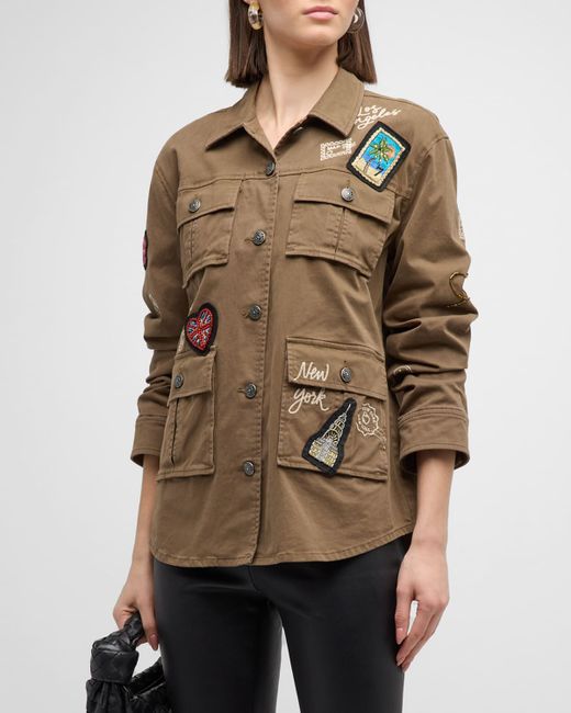 Cinq a Sept All Around the World Vera Embroidered Patch Jacket