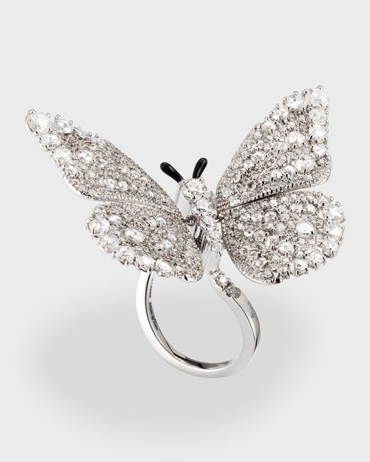 Staurino 18k Gold Diamond Butterfly Ring 7