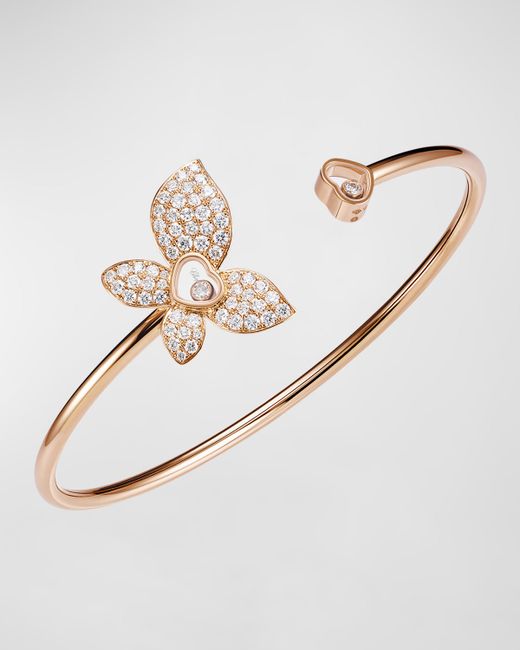 Chopard Happy Butterfly 18K Rose Gold Diamond Bracelet