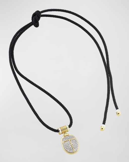 Emily P. Wheeler Soft Scarab Necklace with 18K Gold and Diamonds