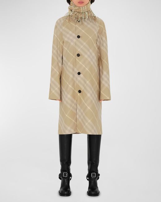Burberry Check Print Trench Coat