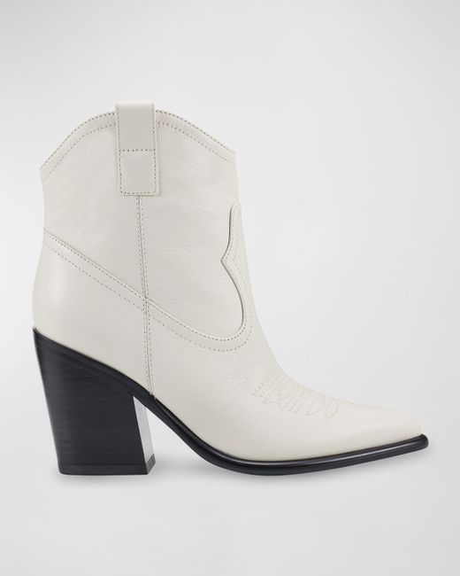 Marc Fisher LTD Leather Western Ankle Booties