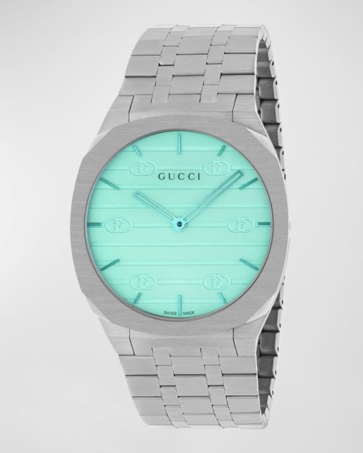 Gucci 25H Stainless Steel Bracelet Watch 38mm