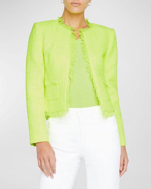 L'agence Angelina Neon Tweed Jacket