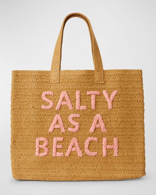 btb Los Angeles Salty as a Beach Straw Tote Bag