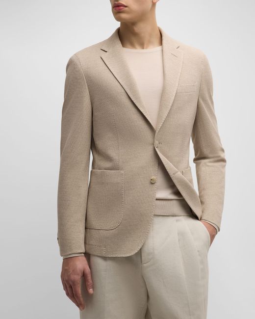 Boss Silk-Wool Woven Two-Button Sport Coat