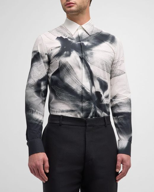 Alexander McQueen Dragonfly-Print Dress Shirt