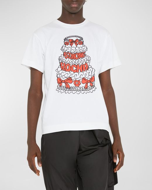 Simone Rocha Logo Cake-Print T-Shirt