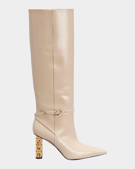 Givenchy G Cube Calfskin Ankle-Buckle Boots